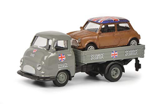 Schuco 452649000 Hanomag Mini-Service, Hanomag Kurier mit Ladegut Mini Cooper, Modellauto, Maßstab 1:87, grau Schuco 452649000 Hanomag Mini-Service, Hanomag Kurier mit Ladegut Mini Cooper, Modellauto, Maßstab 1:87, grau von Schuco