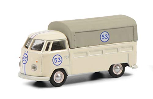 Schuco 452650300 VW T1 Pritsche #53, Modellauto, Maßstab 1:87, Elfenbein mit Startnummer Schuco 452650300 VW T1 Pritsche #53, Modellauto, Maßstab 1:87, Elfenbein mit Startnummer von Schuco