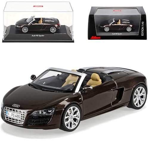 Schuco A-U-D-I R8 R 8 Cabrio Spyder Teak Braun 1/43 Modell Auto Modellauto von Schuco