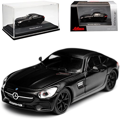 Schuco Mercedes-Benz AMG GT S C190 Coupe Matt Schwarz Ab 2014 H0 1/87 Modell Auto mit individiuellem Wunschkennzeichen von Schuco
