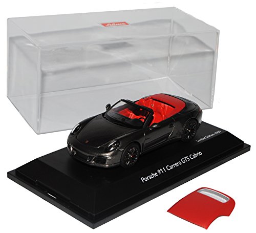 Schuco Porsche 911 991 Carrera GTS Cabrio Grau Ab 2011 1/43 Modell Auto mit individiuellem Wunschkennzeichen Schuco Porsche 911 991 Carrera GTS Cabrio Grau Ab 2011 1/43 Modell Auto mit individiuellem Wunschkennzeichen von Schuco