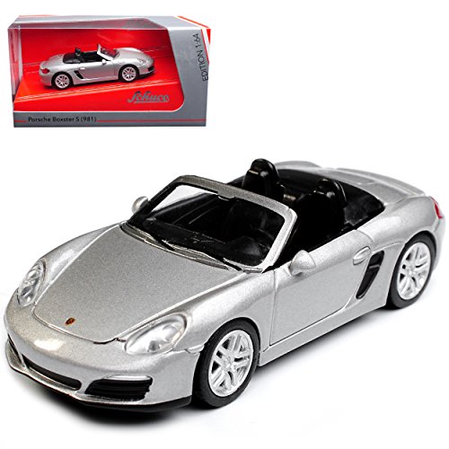 Schuco Porsche Boxster S 981 Cabrio Silber 2012-2016 1/64 Modell Auto von Schuco