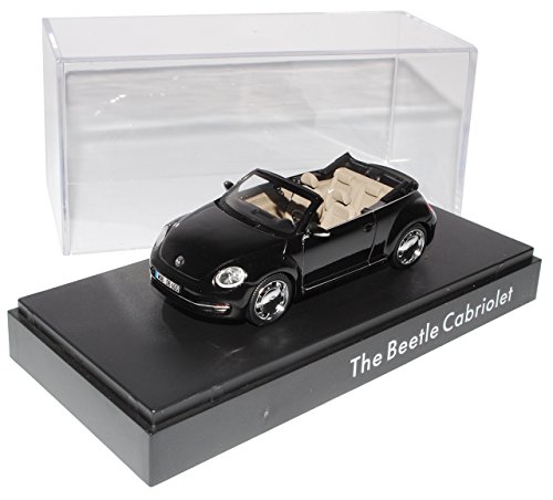 Schuco Volkwagen New Beetle II 2 Schwarz Cabrio Ab 2012 9C 1/43 Modell Auto mit individiuellem Wunschkennzeichen von Schuco