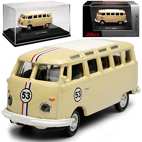 Schuco Volkwagen T1 Beige Herbie Nr 53 Personen Transporter 1950-1967 H0 1/87 Modell Auto Schuco Volkwagen T1 Beige Herbie Nr 53 Personen Transporter 1950-1967 H0 1/87 Modell Auto von Schuco