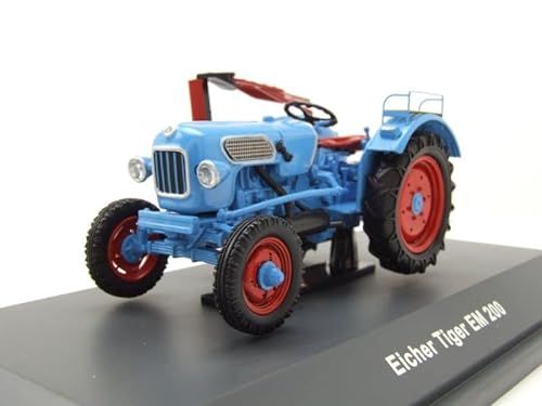 Schuco kompatibel mit Eicher Tiger EM 200 Traktor mit Mähwerk blau Modellauto 1:43 von Schuco