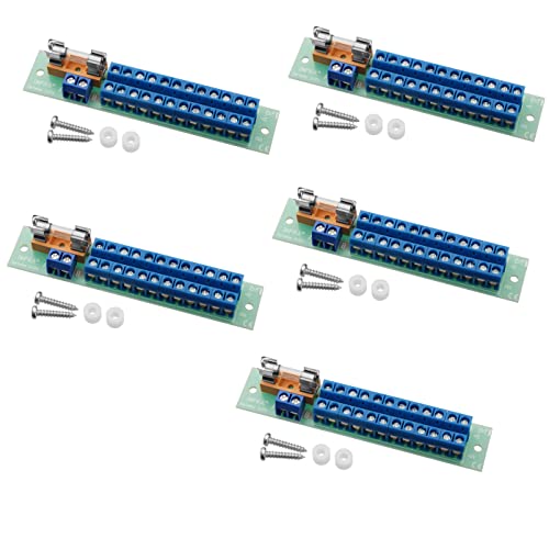 Schürberg Stromverteiler für Modellbau/RC | Gleichstrom & Wechselstrom | Verschiedene Modelle (Schraubklemme 2x12 mit Vorsicherung, Liefermenge: 5 Stück.) von Schürberg