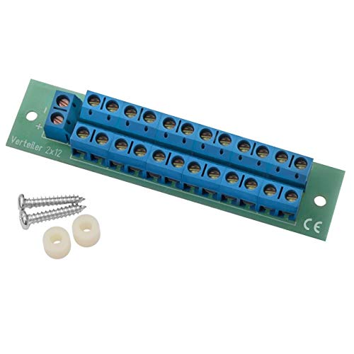 Schürberg Stromverteiler für Modellbau/RC | Gleichstrom & Wechselstrom | Verschiedene Modelle (Schraubklemme 2x12, Liefermenge: 1 Stück.) von Schürberg