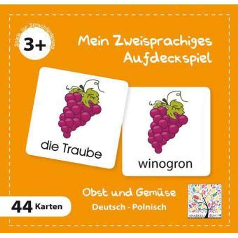 Mein Zweisprachiges Aufdeckspiel, Obst und Gemüse, Polnisch (Kinderspiel) von Schulbuchverlag Anadolu