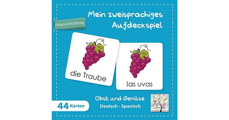Mein zweisprachiges Aufdeckspiel, Obst und Gemüse Deutsch-Spanisch (Kinderspiel) von Schulbuchverlag Anadolu