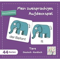Mein zweisprachiges Aufdeckspiel, Tiere, Deutsch-Kurdisch (Kinderspiel) von Schulbuchverlag Anadolu