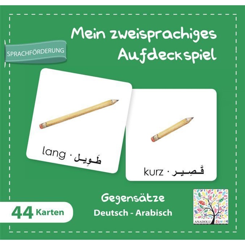 Mein zweisprachiges Aufdeckspiel , Gegensätze, Deutsch-Arabisch (Kinderspiel) von Schulbuchverlag Anadolu