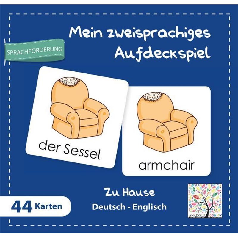 Mein Zweisprachiges Aufdeckspiel, Zu Hause Deutsch-Englisch (Kinderspiel) von Schulbuchverlag Anadolu