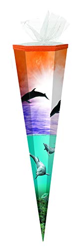 Schultüte / Zuckertüte / 85cm / eckig / "Delfine" Schultüte / Zuckertüte / 85cm / eckig / "Delfine" von Schultüte
