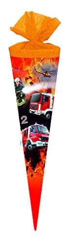 Schultüte / Zuckertüte / Länge: 35cm / rund / "Feuerwehr" Schultüte / Zuckertüte / Länge: 35cm / rund / "Feuerwehr" von Schultüte