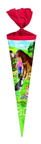 Schultüte / Zuckertüte / Länge: 35cm / rund / "Pferdekoppel" Schultüte / Zuckertüte / Länge: 35cm / rund / "Pferdekoppel" von Schultüte