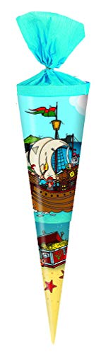 Schultüte / Zuckertüte / Länge: 35cm / rund / "Piraten" von Schultüte