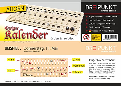 Bausatz Ewiger Kalender (Ahorn-Ausführung): Kugelkalender mit Terminfunktion von Schulze Media