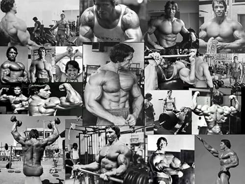 1000 Stück - Black Art White Puzzle - Schwarzeneggers Fitness Posters - Memory-Spiels Für Adults - Spielzeug Zum Stressabbau Für Die Ganze Familie Gifts - Sk320Zp von Schwagebo
