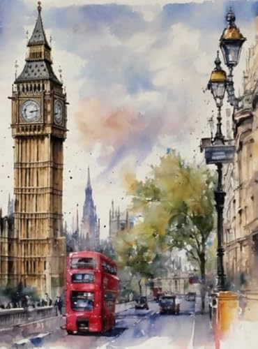 1000 Stück Puzzle，City Scapes Art Painting - Lernspielzeug Für Kinder - Spiele Zur Stressreduzierung Für Die Ganze Familie - Adults Puzzles Herausforderung Spiel Xs293Zp von Schwagebo