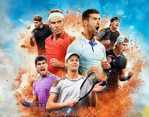1000 Stück Puzzle - Tennis Player Posters - Pädagogisches Spielzeug Für Kinder - Familien Spiele Zur Stressreduzierung - Erwachsene Puzzles Herausforderung Spiel - Px745Qz von Schwagebo