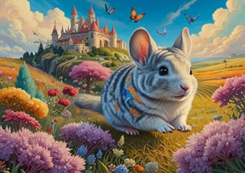 1000 Stück Puzzles - Animal Chinchillas Posters - Colorful Puzzle - Gedächtnis Spiele Für Erwachsene - Lernspielzeug Für Familien - Px498Qz von Schwagebo