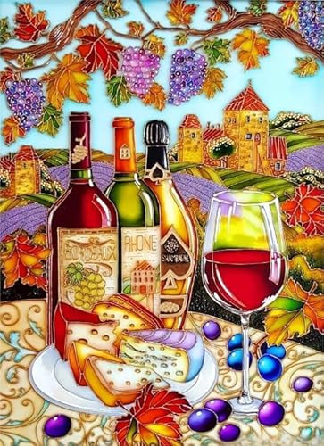 1000 Teile,Kunst Wines Oil Painting Bilds,Buntes Puzzle,Wand Kunst Dekoration,Ältere Menschen Gedächtnis Kognition Spiele,Erwachsene Challenge Game Ja107Zp von Schwagebo
