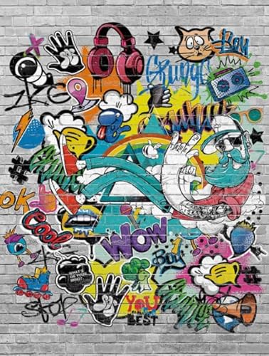 1000 Teile,Street Graffiti Kunst Abstract Plakat,Buntes Puzzle,Irregulär Kunst Puzzle,Personalisiertes Spielzeug Für Kinder,Personalisiertes Herausforderungs Spielzeug Für Erwachsene Ja404Zp von Schwagebo
