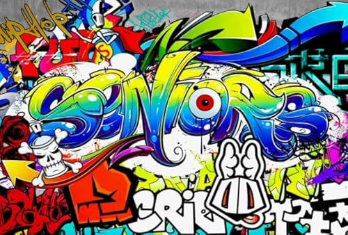 1000 Teile,Street Graffiti Kunst Abstract Plakat,Buntes Puzzle,Irregulär Kunst Puzzle,Personalisiertes Spielzeug Für Kinder,Personalisiertes Herausforderungs Spielzeug Für Erwachsene Ja406Zp von Schwagebo