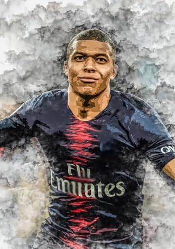 1000 Teile - Adult Stress Relief Spielzeug - French Soccer Spieler 10 Plakate - Abstrakte Kunst Puzzle - Gedächtnis Spiele Für Ältere Menschen Yp06Zk von Schwagebo