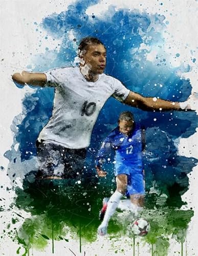 1000 Teile - Adult Stress Relief Spielzeug - French Soccer Spieler 10 Plakate - Abstrakte Kunst Puzzle - Gedächtnis Spiele Für Ältere Menschen Yp11Zk von Schwagebo