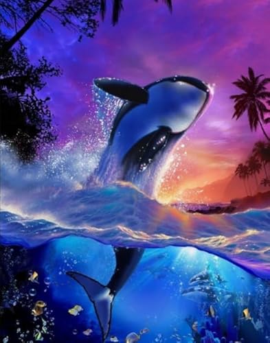 1000 Teile - Animal Dolphinss Kunst Plakats - Buntes Puzzle - Adult Decompression Game - Gedächtnis-Kognitions-Spiele Ja175Zp von Schwagebo