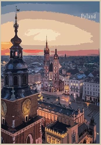 1000 Teile - Lernspielzeug Für Kinder Puzzle - Poland City Travel Kunst Plakat - Colour Puzzle - Memory-Spiele Für Erwachsene Yp192Zk von Schwagebo