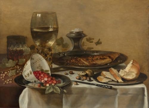 1000 Teile - Pieter Claesz Malerei - Lernspielzeug Für Kinder - Familien Spiele Zur Stressreduzierung - Adults Puzzles Herausforderung Spiel Yp51Zk von Schwagebo