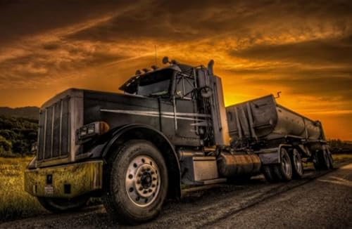 1000 Teile Puzzle，Trucks Plakats,Puzzle,Erwachsene Familien-Memory-Spiele,Für Die Älteren Bildungspapier Kunst Plakat Ja395Zp von Schwagebo
