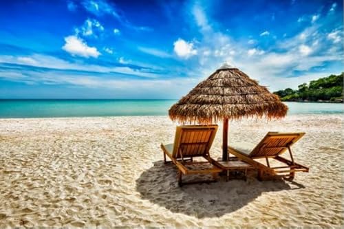 1000 Teile Puzzle - Beach Scenery Plakat Bild - Lernspielzeug Für Kinder - Spiele Zum Stressabbau In Der Familie - Erwachsene Puzzles Challenge Spiel Ja373Zp von Schwagebo