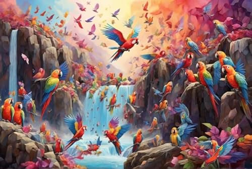 1000 Teile Puzzle - Landscapes Buntes Wingeds Birds Animals Plakats - Personalisiertes Herausforderungs Spielzeug Für Erwachsene - Familie Spaß Herausforderung Spielzeug Ja243Zp von Schwagebo