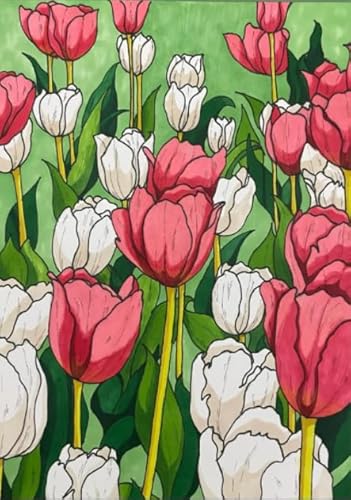 1000 Teile Puzzle - Tulips Color Bilder of Flowers and Plants - Für Zuhause Dekoration - Spielzeug Zum Stressabbau Für Erwachsene Und Familien - Spaß-Herausfürderungs Spielzeug Für Erwachsene Kw24Zw von Schwagebo