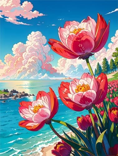 1000 Teile Puzzle - Tulips Color Bilder of Flowers and Plants - Für Zuhause Dekoration - Spielzeug Zum Stressabbau Für Erwachsene Und Familien - Spaß-Herausfürderungs Spielzeug Für Erwachsene Kw25Zw von Schwagebo