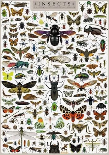 1000 Teile Puzzles,Vintage Insects Plakat Bild,Spiele Zum Stressabbau In Der Familie,Erwachsene Challenge Game,Wand Kunst Dekoration Ja525Zp von Schwagebo