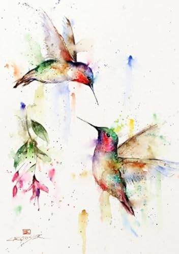 1000 Teile Puzzles - Animal Hummingbirds Plakats - Buntes Abstract Puzzle - Gedächtnis Spiele Für Erwachsene - Lernspielzeug Für Familien Ja273Zp von Schwagebo