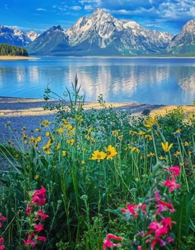 1000 Teile Puzzles - Mountainss and Flowers Plakats - Abstract Puzzle - Wand Kunst Dekoration - Adults Puzzle Challenge Game Ja202Zp 1000 Teile Puzzles - Mountainss and Flowers Plakats - Abstract Puzzle - Wand Kunst Dekoration - Adults Puzzle Challenge Game Ja202Zp von Schwagebo