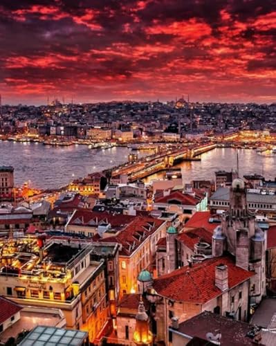 1000 Teile - Turkiye City Scapes Plakats - Lernspielzeug Für Kinder - Spiele Zum Stressabbau In Der Familie - Erwachsene Puzzles Challenge Spiel Ja181Zp von Schwagebo