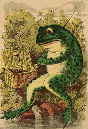 Abstrakt Fishing Frogs Malerei - Puzzle 1000 Teile - Lernspielzeug Für Kinder - Familien Spiele Zur Stressreduzierung - Adults Puzzles Herausforderung Spiel Yp148Zk von Schwagebo