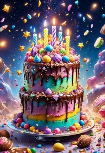 Buntes Cakess Plakate - 1000 Teile - Kunst Puzzle - Irregulär Puzzles - Familie Stressabbau Lernspielzeug - Wand Kunst Dekoration Yp257Zk von Schwagebo
