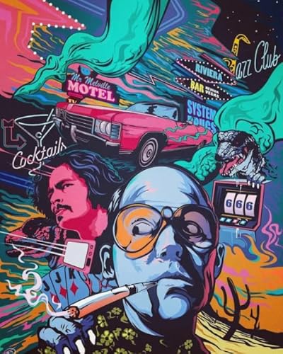 Colourful Puzzle - Classic Film Fears and Loathing Lasvegas Posters - Memory-Spiels Für Adults - Spielzeug Für Die Ganze Familie - Wand Dekoration - Puzzles 1000 Stück - Sk212Zp von Schwagebo