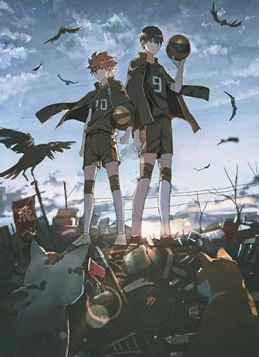 Colourful Puzzle - Classic Japanese Animes Haikyuu!! Posters - Memory-Spiels Für Adults - Spielzeug Zum Stressabbau Für Die Ganze Familie - Puzzles 1000 Stück Gifts - Sk217Zp von Schwagebo