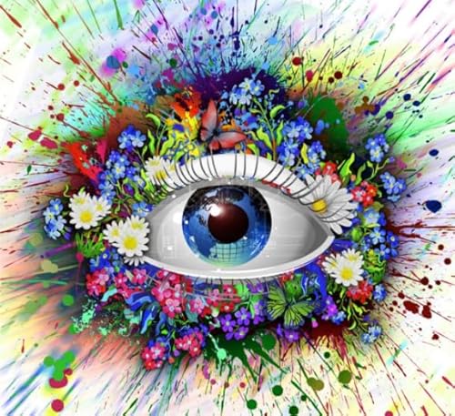 Eyes Farbige Abstrakte Kunst Bilder, Puzzle 1000 Teile, Personalisiertes Puzzle Spielzeug Für Erwachsene ，Spaß-Herausfürderungs Spielzeug Für Erwachsene ，Wand Kunst Dekoration Kw1Zw von Schwagebo