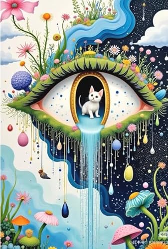 Eyes Farbige Abstrakte Kunst Bilder, Puzzle 1000 Teile, Personalisiertes Puzzle Spielzeug Für Erwachsene ，Spaß-Herausfürderungs Spielzeug Für Erwachsene ，Wand Kunst Dekoration Kw5Zw von Schwagebo
