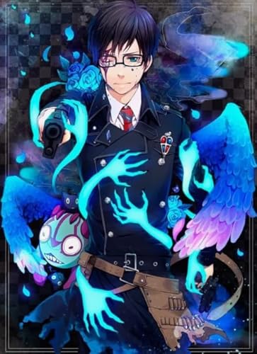 Japanese Animes Blue Exorcistss Okumura Plakat - Bunte Puzzles - 1000 Teile Kunst Puzzle - Kinderspielzeug Dekompression Spiel Yp77Zk von Schwagebo