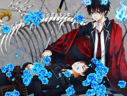 Japanese Animes Blue Exorcistss Okumura Plakat - Bunte Puzzles - 1000 Teile Kunst Puzzle - Kinderspielzeug Dekompression Spiel Yp78Zk von Schwagebo